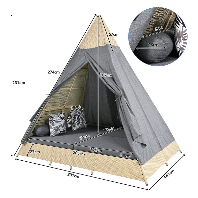 Breklyn 2 Person Tent, Grey/Brown