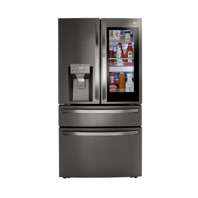 LG 23 cu. ft. Smart wi-fi Enabled InstaView Door-in-Door Counter-Depth Refrigerator with Craft Ice Maker, Black Stainless