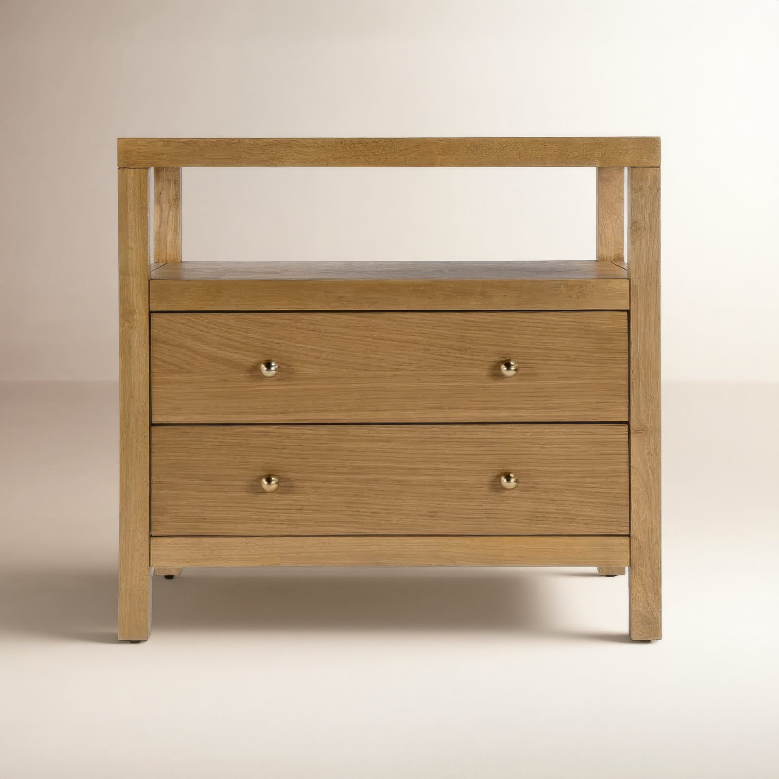 Celine 28" 2-Drawer Nightstand, Natural
