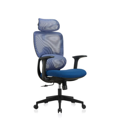 Saif Polyester Office Chair with Headrest
