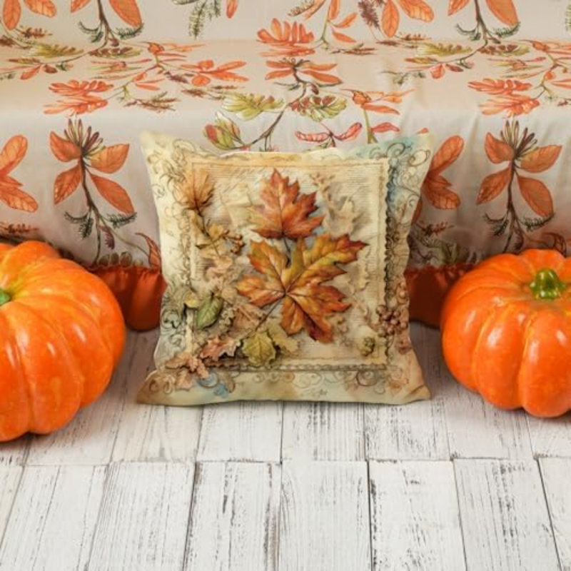 Ensemble de 2 coussins décoratifs d'automne 16 x 16 po, Brown, Square 20"