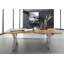 Iron Label Acacia Rectangular Wood Top Dining Table-47530256-47530258