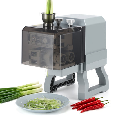 WITSHOCK Electric Scallion Shredder, 3mm Detachable Blade, Compact Design, 110V Commercial Green Onion Slicer, Spring Onion Cutting Machine for Garlic Sprouts, Chives, Chili, Home & Restaurant