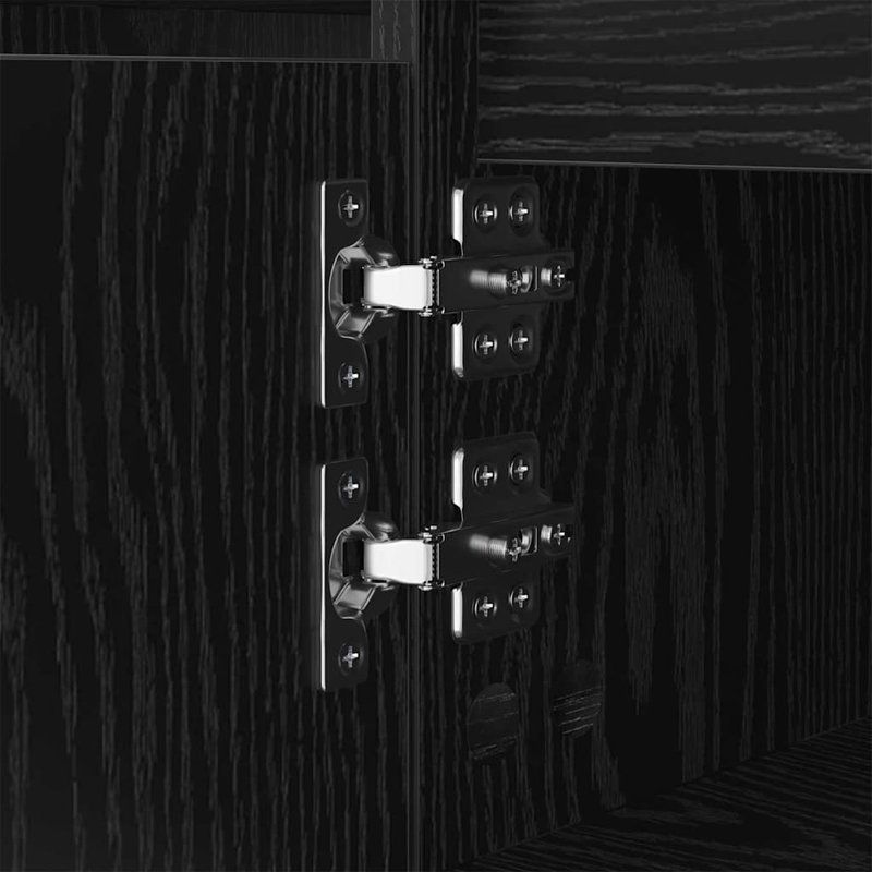 Coffee Table with Storage, Black Oak
