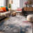 Raglen Abstract Performance Blue/Gray/Yellow Multi Rug-1828446214