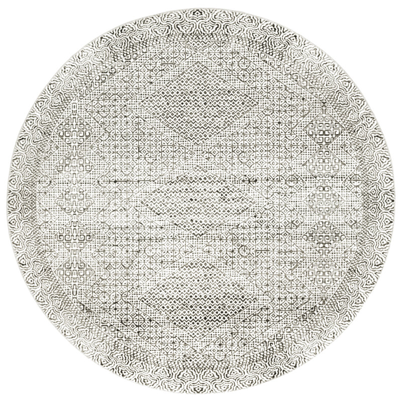 Hart SpinClean Abstract Tribal Machine Washable Area Rug, Round 6'