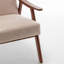 Chaise d'appoint avec revêtement en microfibre et structure en bois massif