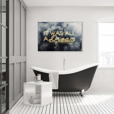 «Typographie and Quotes It Was All A Dream - Yellow Inspirational Quotes and Sayings» par Oliver Gal - impression d'art graphique