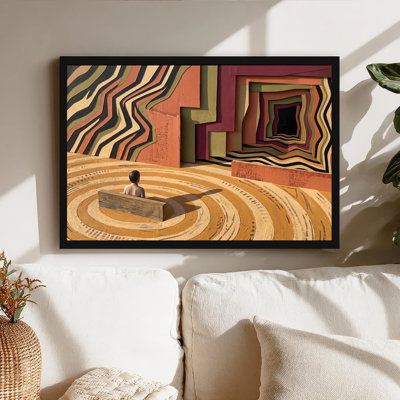 Art sur toile, figure sur un banc