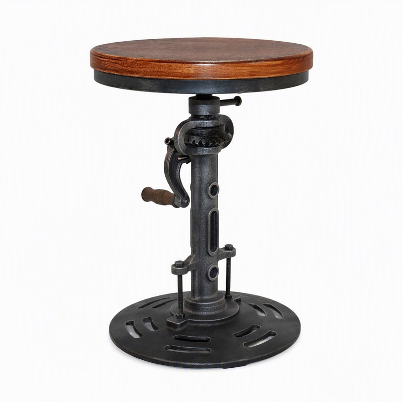 Jedrick Swivel Adjustable Height Counter Stool with Metal Frame