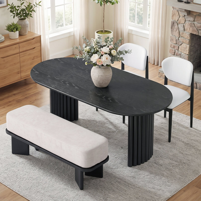 Icaro Solid Wood 4-Person Dining Set