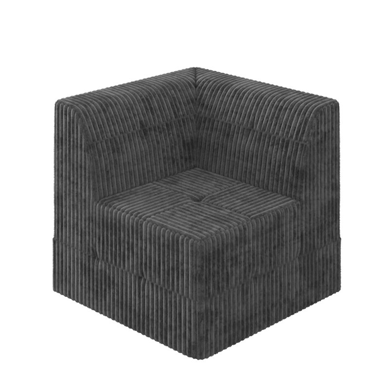 Boneless SEULEMENT UNE CHAISE - Canapé d'angle à canapé modulaire compressé de style minimaliste en velours côtelé, canapé-lit pour le salon, la chambre à coucher, canapé à compression