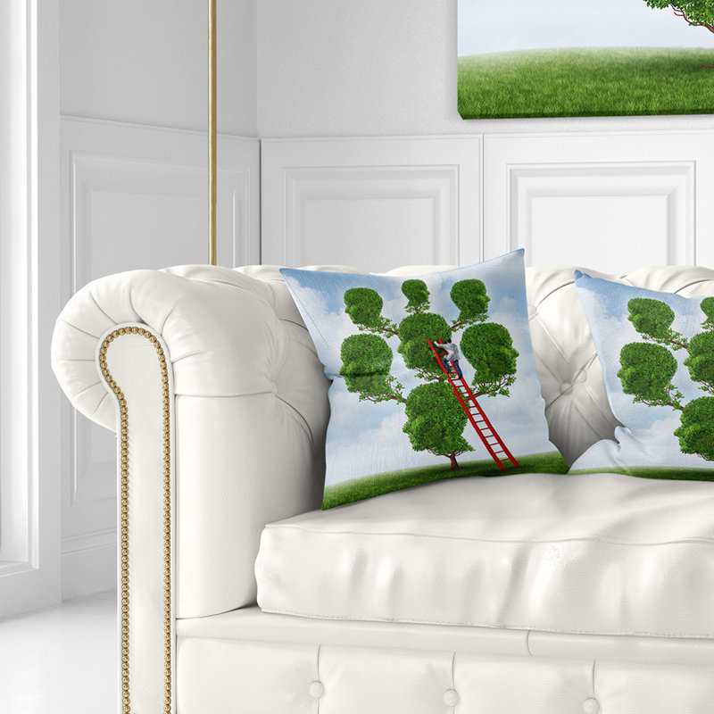Thérapie familiale - Coussin imprimé abstrait, 16 po x 1 po, Coussin décoratif