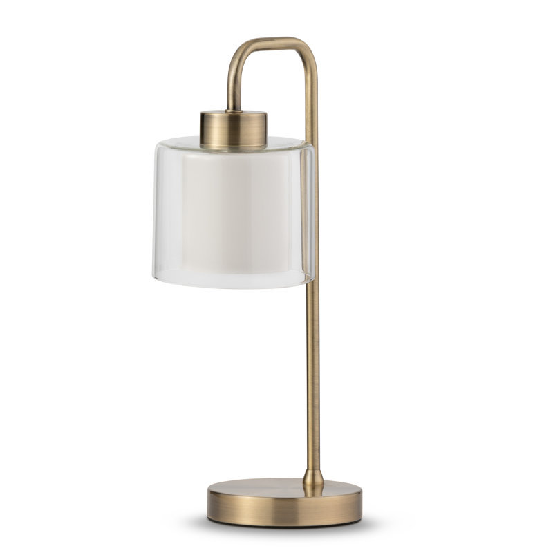Aubriahna Metal Arched Lamp, Antique Brass, Gold