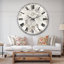 Indigold Grey Pivoines I - Horloge murale traditionnelle-1667832891-1612576372
