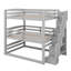 Lit superposé triple double avec escalier de rangement, conception séparée, lits superposés convertibles de 3 lits pour les adolescents adultes-203291543