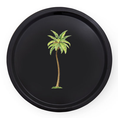 MW - Palm - Round Birchwood Tray
