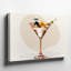 Toile, art fantaisiste et surréel mettant en vedette un grand art mural en verre à martini avec une surface texturée en cuivre texturé-3345538