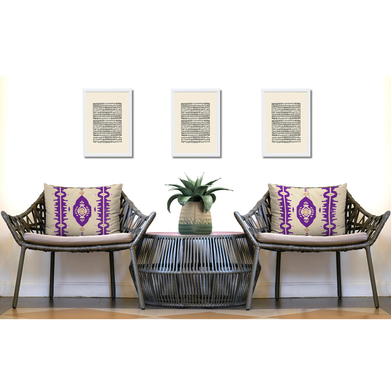 Oreiller réversible intérieur / extérieur Malia, 20 po x 14 po, Mauve