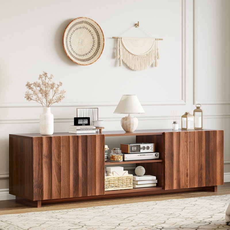 Meuble télé 60 po avec rangement, Brun