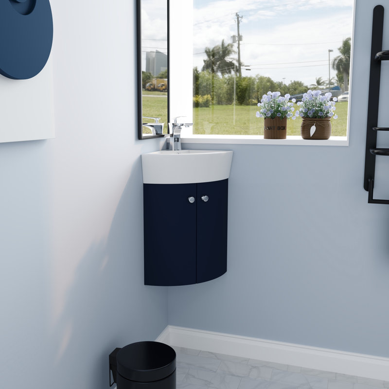 Corner Bathroom Vanity Sink Combo for Small Space