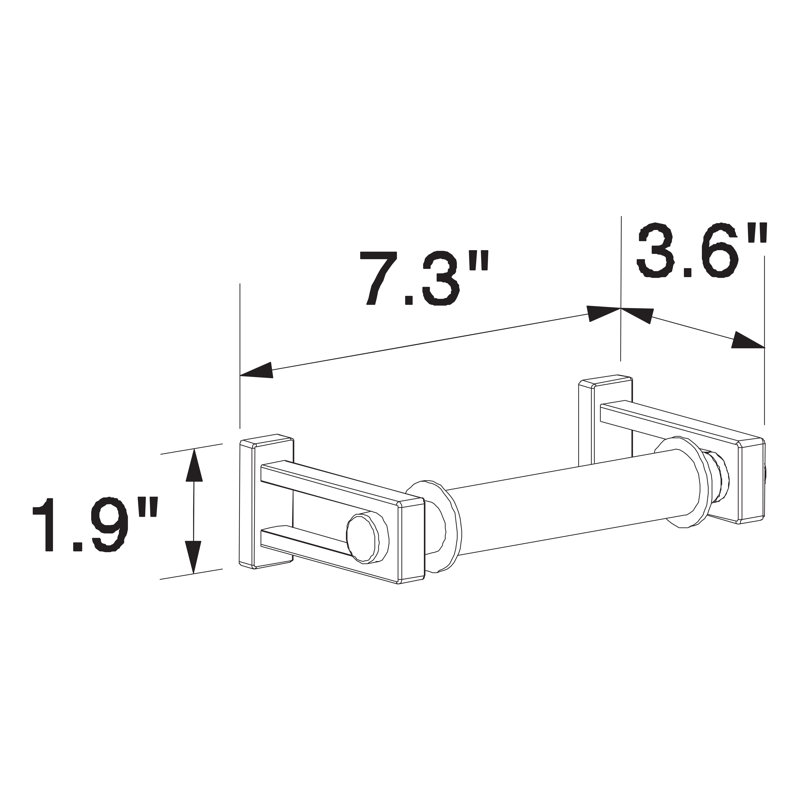 Frame Double Post Toilet Paper Holder