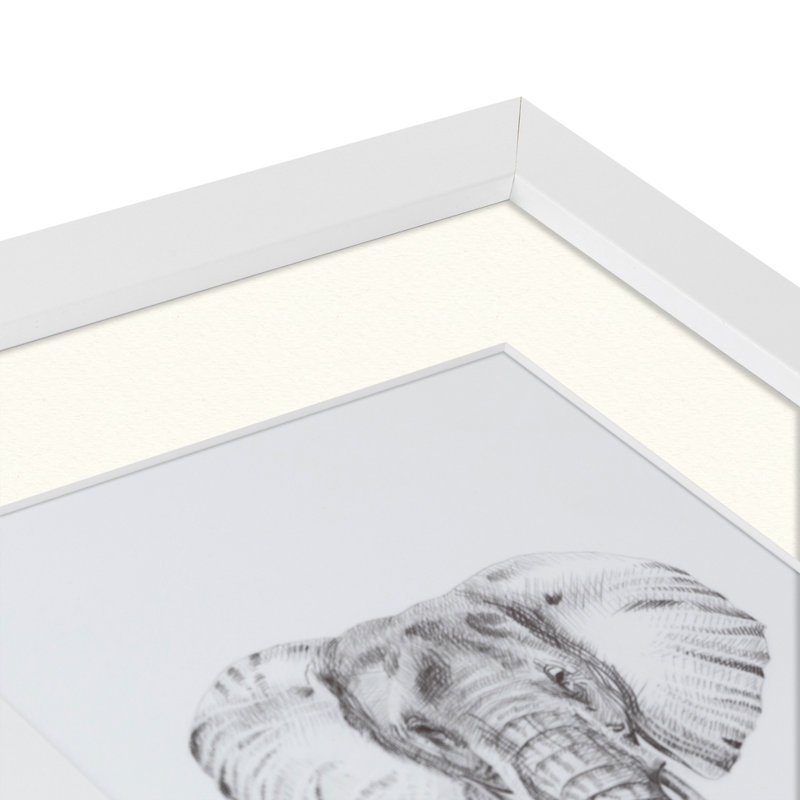 Satin White 36x26 Picture Frame with Chantilly Mat