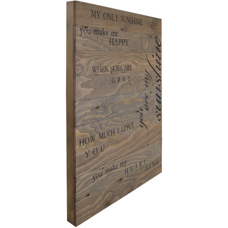 Décoration murale en bois "You are my sunshine"