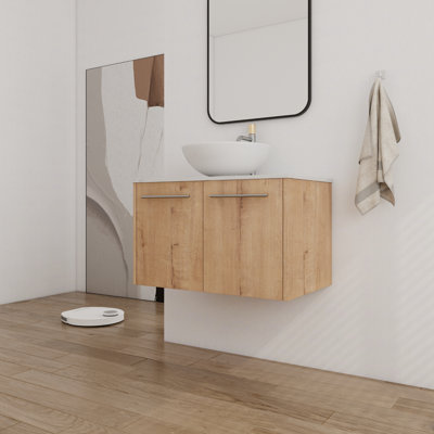 Meuble-lavabo simple avec plateau en pierre 29,84 po Kartar