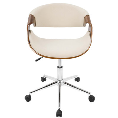 Chaise de bureau Mid-Century moderne à hauteur réglable et pivotante