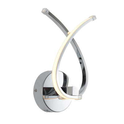 2-Light Chrome Wall Sconce With Acrylic Diffusers