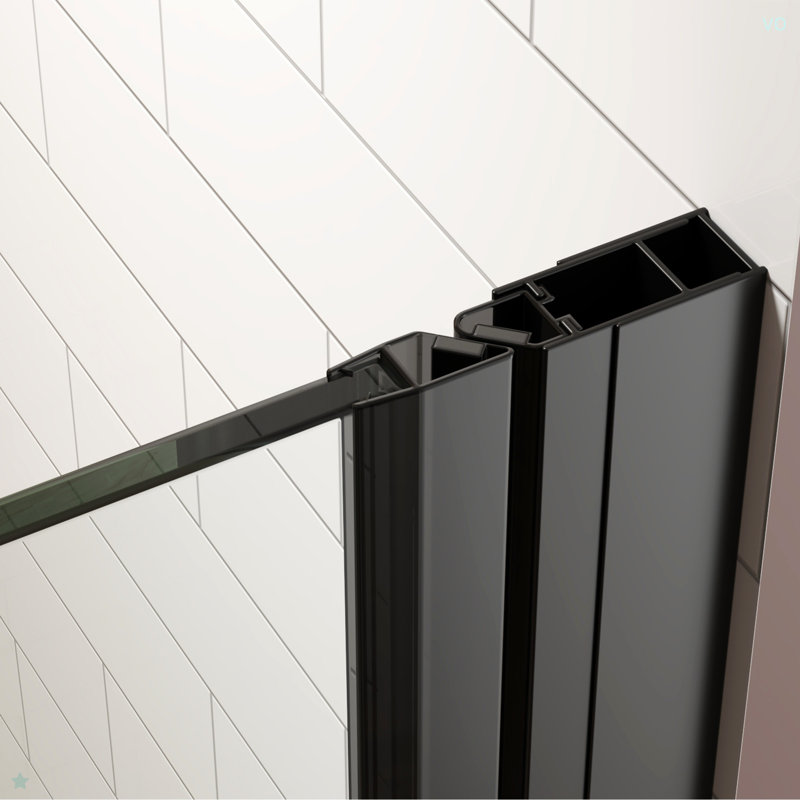 Chrome Pivot Swing Single Glass Panel Shower Door 34 In.W X 72 In.H,Adjustable 33.5-35 Inch Frameless Shower Door With 1/4 Inch Clear Tempered Glass