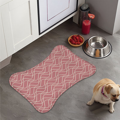 Beige marron - tapis d'alimentation en os 1 pièce