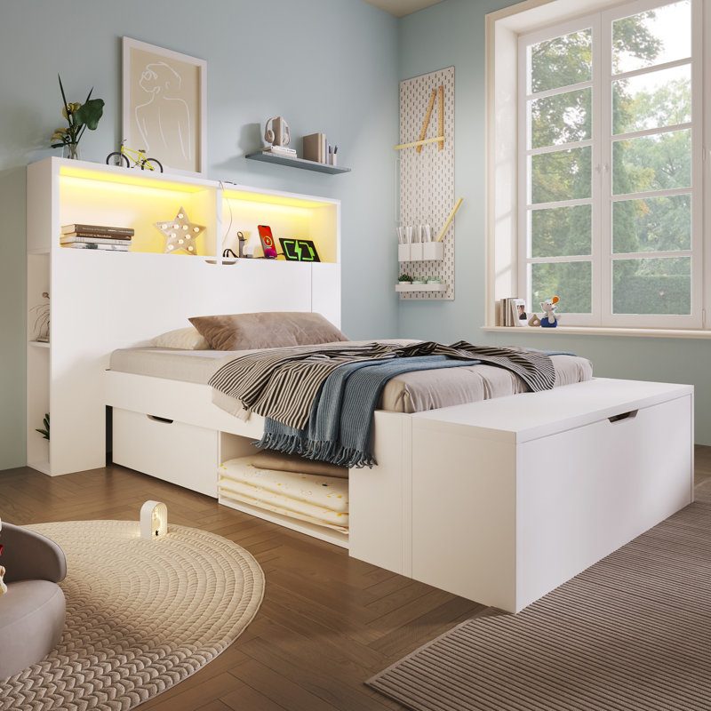 Solid Wood Bed, European Single (90 x 200 cm)