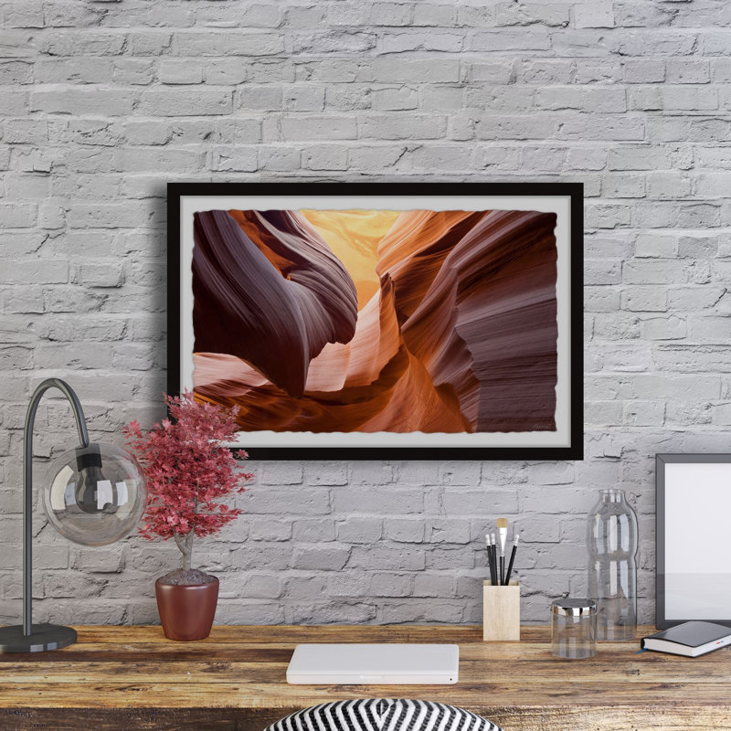 Rock Layers - Reproduction de photo sur papier encadrée, H 24 po x l 36 po x 1,5 po