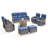 High Back Outdoor Furniture With 6-Inch Extra Thick Cushions, Patio Furniture Set With Fire Pit Table & Swivel Chairs, 8PCS Wicker Conversation Set For Yard, Deck, Poolside-1217993066-1217993060
