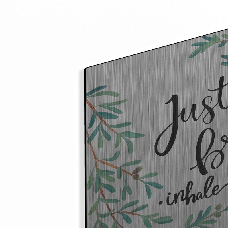 «Just Breathe Olive Stems» par Sara Baker, art mural en métal, H 16 po x l 24 po