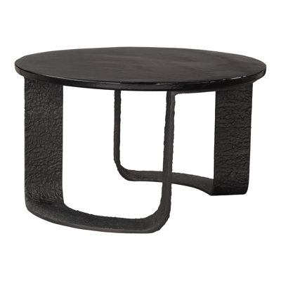 Modern Coffee Table Glass Top Living Room Table Accent Table Contemporary Furniture Black Finish