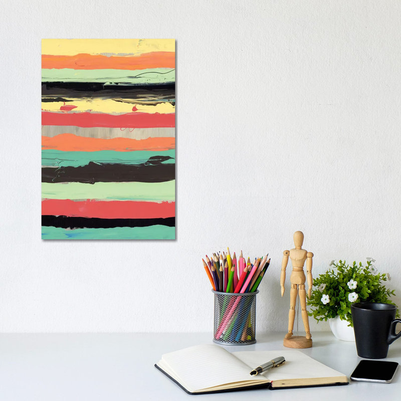 Alt Stripes II - Wrapped Canvas Painting, 20.32 cm H x 30.48 cm W