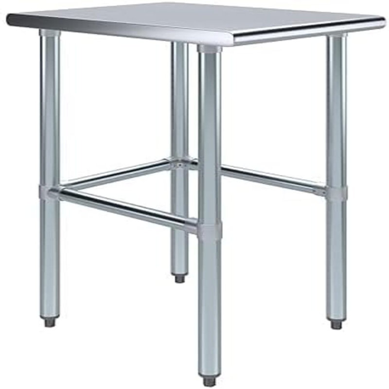Table de travail commerciale en acier inoxydable avec pieds réglables H 35 po x L 18 po x P 24 po Express KitchQuip - Certifié NSF