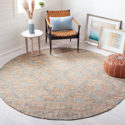 Tapis en jute tissé à plat Kayleigh-Marie Kilim Southwestern