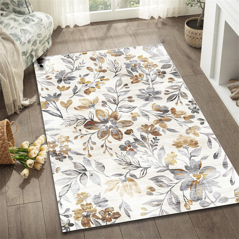 Tapis décoratif antidérapant intérieur et extérieur lavable, Tapis de couloir 2 pi x 5 pi 6 po