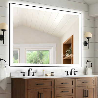 48X40 Inch Frameless LED Bathroom Mirror