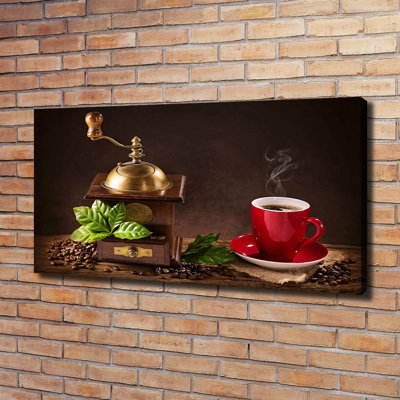Coffee and Grinder 1 Piece Wrapped Canvas Wall Art