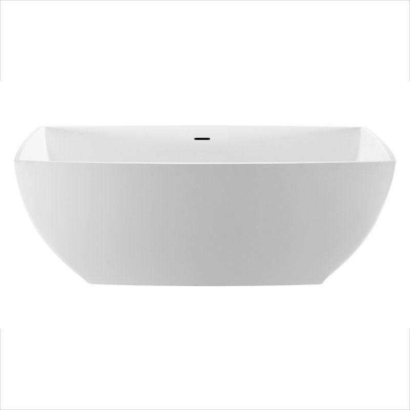 Baignoire à air autoportante 67,5 po MTI, Blanc brillant