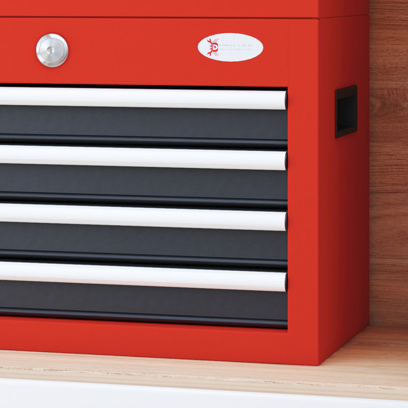 17.7" 4-Drawer Tool Box Lockable Steel Tool Chest with Latch and Keys