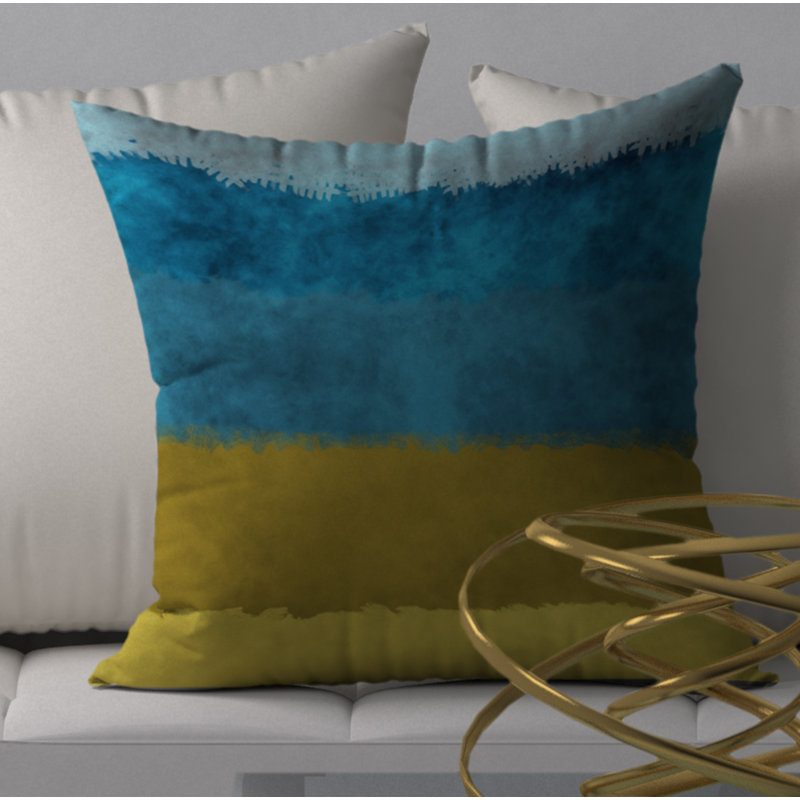 Abstract Throw Pillow, 24" H x 24" W