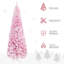 Arbre de Noël artificiel mince enneigé 7,5 pi avec une forme de pin et des branches réalistes