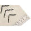 Bereber Cotton Geometric Area Rug in Beige/Black
