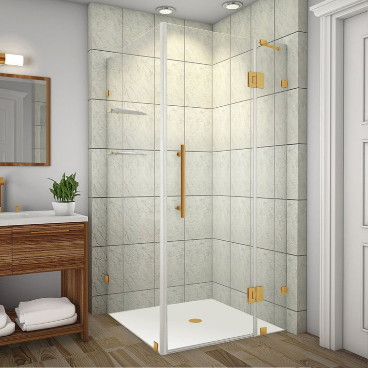 Avalux GS 32 in. W x 38 in. D x 72 in. H Frameless Shower Enclosure in , Clear Glass